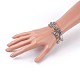 Electroplate Glass Wrap Bracelets US-BJEW-JB04018-03-3