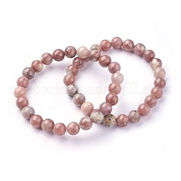 Natural Plum Blossom Jade Beads Stretch Bracelets US-BJEW-F380-01-B08