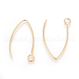 Ion Plating(IP) 304 Stainless Steel Earring Hooks US-STAS-L216-03A-G