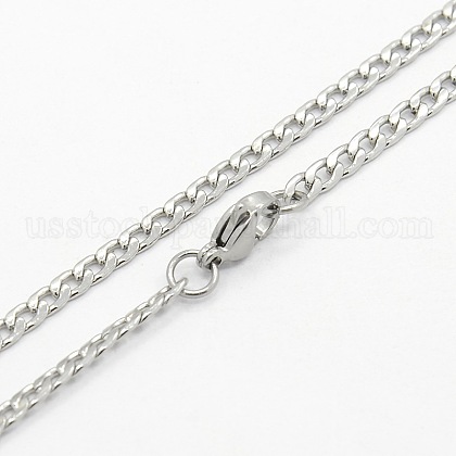 304 Stainless Steel Curb Chain Necklaces US-STAS-O037-95P-1