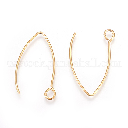 Ion Plating(IP) 304 Stainless Steel Earring Hooks US-STAS-L216-03A-G-1