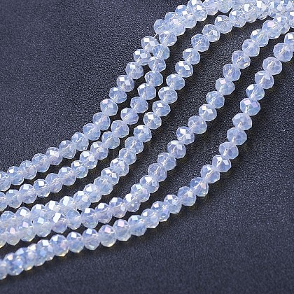 Electroplate Glass Beads Strands US-EGLA-A034-J10mm-B06-1