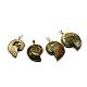 Brass Gemstone Shell Pendants US-SSHEL-F0006-01-4