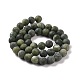 Round Frosted Natural TaiWan Jade Bead Strands US-G-M248-8mm-02-3