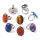 Great Valentines Gifts Natural & Synthetic Mixed Stone Rings US-RJEW-C094-M-1