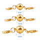 Mixed Color Round Brass Magic Magnetic Clasps with Lobster Claw Clasp Diameter 8-12mm US-KK-PH0013-06M-2