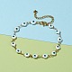 Evil Eye 304 Stainless Steel Enamel Link Chains Bracelets & Necklaces Jewelry Sets US-SJEW-JS01152-11