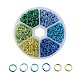 6 Colors Aluminum Wire Open Jump Rings US-ALUM-X0001-01A-1