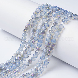 Electroplate Glass Beads Strands US-EGLA-A034-J4mm-F03