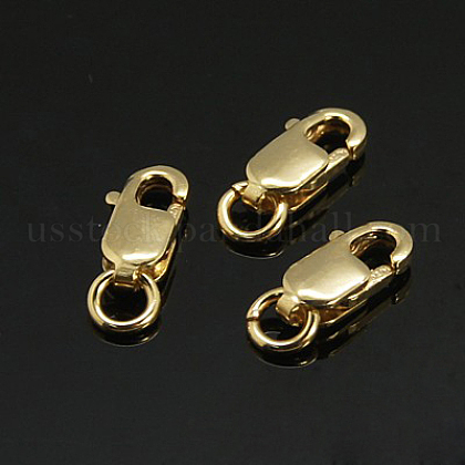 Yellow Gold Filled Lobster Claw Clasps&nbsp;US-KK-G162-4x10x2mm-2-1