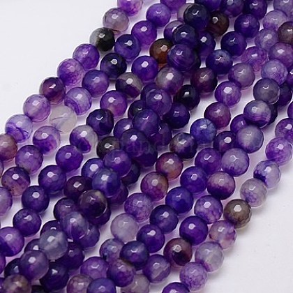 Natural Agate Beads Strands US-G-G580-8mm-21-1