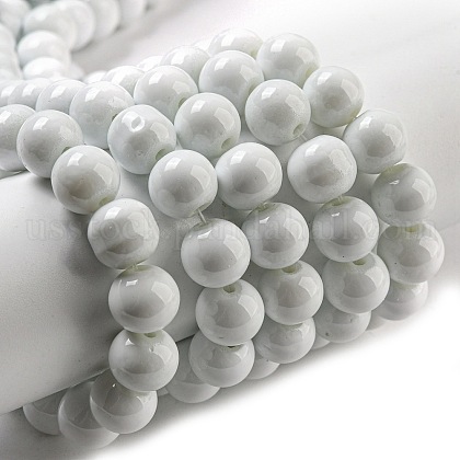 Painted Glass Bead Strands US-DGLA-S071-8mm-01-1