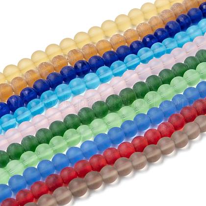 Transparent Glass Beads Strands US-GLAA-Q064-M-8mm-1