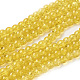 Spray Painted Crackle Glass Beads Strands US-CCG-Q001-6mm-10-1