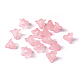 Pink Frosted Transparent Acrylic Flower Beads US-X-PLF018-02-5