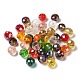Electroplate Faceted Rondelle AB Color Plated Transparent Glass Beads US-GLAA-R152-10mm-M2-4