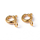 Golden Tone Jewelry Components Brass Spring Ring Clasps US-X-EC095-G-3