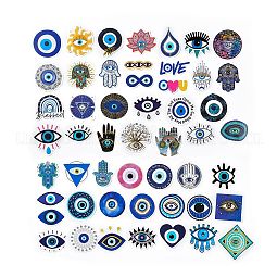 50Pcs Evil Eye Theme Paper Stickers Sets US-STIC-P001-03