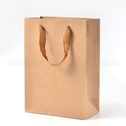 Rectangle Kraft Paper Bags with Handle US-AJEW-L048B-02-1
