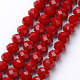 Faceted Solid Color Glass Rondelle Bead Strands US-GLAA-Q044-10mm-24-1