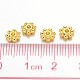 Golden Alloy Flower Spacer Beads US-X-K08JV012-3
