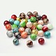 Mixed Style & Mixed Color Round Spray Painted Glass Beads US-DGLA-X0003-12mm-5