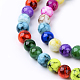 Spray Painted Glass Beads Strands US-DGLA-MSMC001-14-3