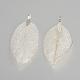 Electroplated Natural Leaf Big Pendants US-IFIN-Q119-03A-2
