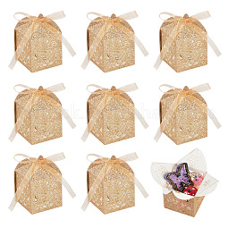 10Pcs Laser Cut Paper Hollow Out Heart & Flowers Candy Boxes US-CON-TA0001-10B