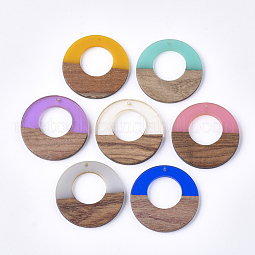 Resin & Walnut Wood Pendants US-RESI-S358-29B-M