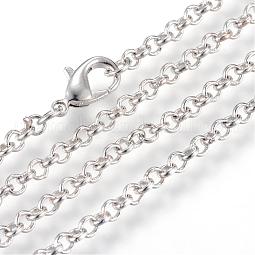 Iron Rolo Chains Necklace Making US-MAK-R015-60cm-P