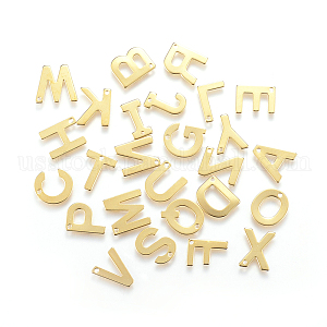 304 Stainless Steel Letter Charms US-STAS-P141