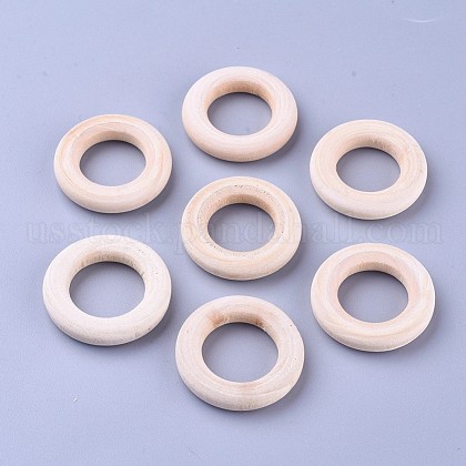 Unfinished Wood Linking Rings US-WOOD-F002-01-30mm-1