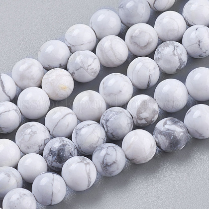 Natural Howlite Beads Strands US-TURQ-G091-6mm-1