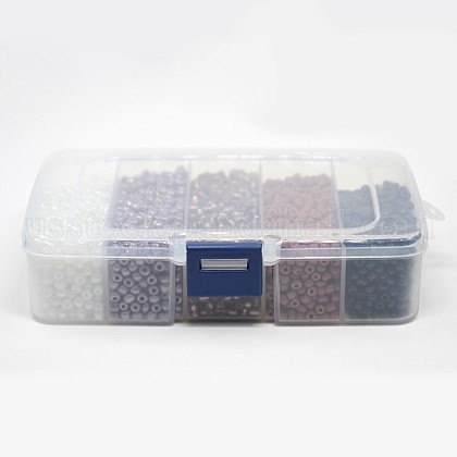 1 Box Dark Color 6/0 Glass Seed Beads US-SEED-X0020-B-1