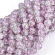 Spray Painted Crackle Glass Beads Strands US-CCG-Q002-4mm-02-1