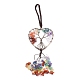 Wire Wrapped Chakra Chips Natural Gemstone Big Pendant Decorations US-HJEW-H057-01D-3