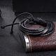 Unisex Multi-strand Leather Cord Bracelets US-BJEW-BB15557-2