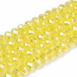 Electroplate Glass Beads Strands US-EGLA-A034-T8mm-B21