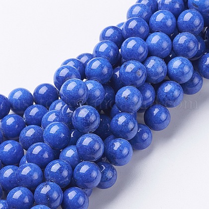 Natural Mashan Jade Round Beads Strands US-G-D263-10mm-XS08-1