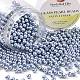 PandaHall Elite 4mm About 1000Pcs Glass Pearl Beads Medium Slate Blue Tiny Satin Luster Loose Round Beads in One Box for Jewelry Making US-HY-PH0002-06-B-1