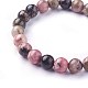 Natural Rhodonite Beads Stretch Bracelets US-BJEW-F380-01-B16-3