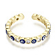 Brass Micro Pave Clear Cubic Zirconia Cuff Rings US-RJEW-T016-07G-NF-4