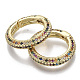 Brass Micro Pave Cubic Zirconia Spring Gate Rings US-ZIRC-S066-027-NF-3