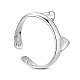 SHEGRACE Cute Design Rhodium Plated 925 Sterling Silver Ring US-JR123B-1