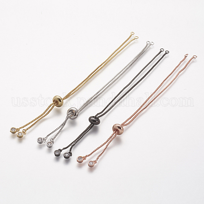 Rack Plating Brass Chain Bracelet Making US-KK-A142-017-1