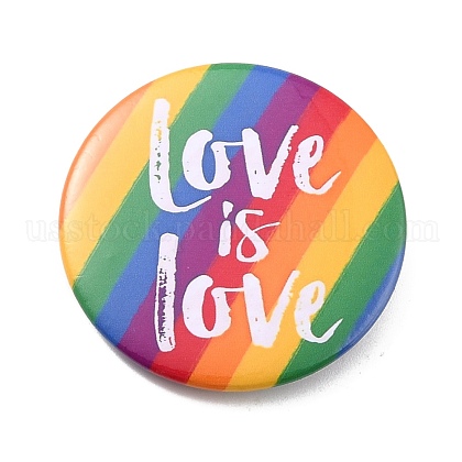 Love is Love Rainbow Iron Brooch US-JEWB-P009-C04-1