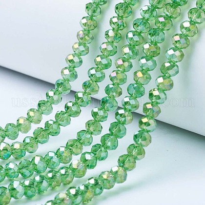 Electroplate Glass Beads Strands US-EGLA-A034-T6mm-B11-1