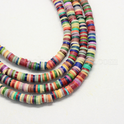 Eco-Friendly Handmade Polymer Clay Beads US-CLAY-R067-3.0mm-M2-1