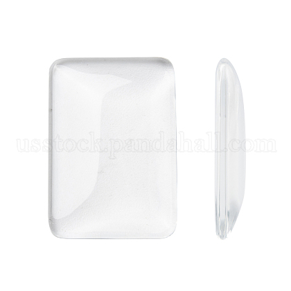 Transparent Rectangle Glass Cabochons US-GGLA-R025-33x23-1